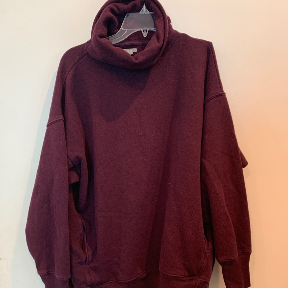 Maroon Turtleneck Aerie Sweatshirt